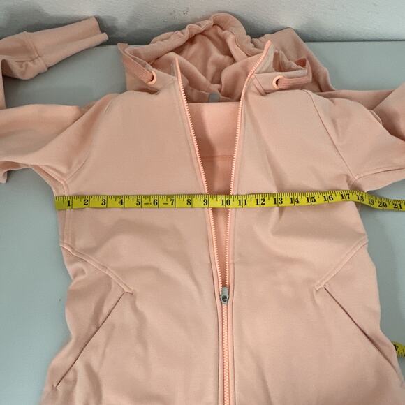 Athleta Sweatshirt Womens Medium Orange Triumph Sweater Athleisure Zip Jacket - Picture 10 of 12